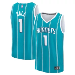 Prestigioso Meraviglioso Raffinato LaMelo Ball Charlotte Hornets Youth Fast Break Replica Player Jersey Icon Edition Teal per i Fan Veri