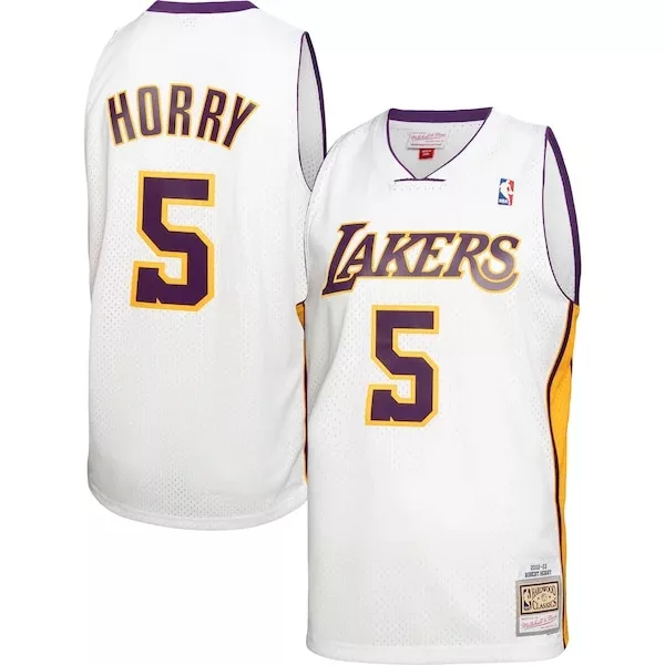 Prestigioso Robert Horry Los Angeles Lakers 2001/02 Hardwood Classics Swingman Jersey White per i Fan Veri