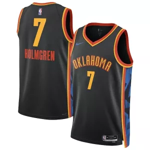 Raffinato Chet Holmgren Oklahoma City Thunder Nike Unisex 2024/25 Swingman Player Jersey City Edition Black per i Fan Veri