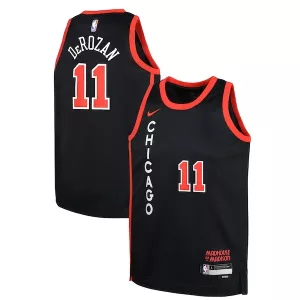 Raffinato DeMar DeRozan Chicago Bulls Nike Youth Swingman Replica Jersey City Edition Black per i Fan Veri