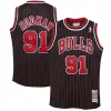 Duraturo Ottimo Dennis Rodman Chicago Bulls Youth 1995/96 Hardwood Classics Swingman Jersey Black per i Fan Veri