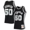 Raffinato Ottimo David Robinson San Antonio Spurs 1998/99 Hardwood Classics NBA 75th Anniversary Diamond Swingman Jersey Black per i Fan Veri