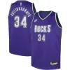 Raffinato Pratico Prestigioso Giannis Antetokounmpo Milwaukee Bucks Nike Youth 2022/23 Swingman Jersey Purple Classic Edition per i Fan Veri