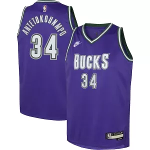 Raffinato Pratico Prestigioso Giannis Antetokounmpo Milwaukee Bucks Nike Youth 2022/23 Swingman Jersey Purple Classic Edition per i Fan Veri