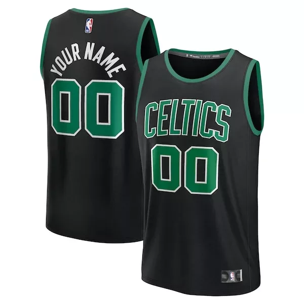 Pratico Magnifico Boston Celtics Youth Custom Fast Break Jersey Black Statement Edition/Kelly Green/White per i Fan Veri