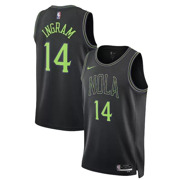 Resistente Brandon Ingram New Orleans Pelicans Nike Unisex 2023/24 Swingman Jersey Black City Edition per i Fan Veri