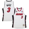 Raffinato Dwyane Wade Miami Heat Unisex Hall of Fame Class of 2023 Throwback Swingman Jersey White per i Fan Veri