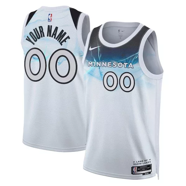 Resistente Fascinante Magnifico Minnesota Timberwolves Nike Unisex 2024/25 Custom Swingman Jersey City Edition White per i Fan Veri