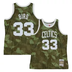 Resistente Sofisticato Larry Bird Boston Celtics Hardwood Classics 1985/86 Ghost Green Swingman Jersey Camo per i Fan Veri