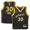 Robusto Accattivante Stephen Curry Golden State Warriors Nike Toddler Swingman Replica Jersey City Edition Black per i Fan Veri