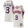Robusto Allen Iverson Philadelphia 76ers 1996/97 Hardwood Classics Authentic Jersey White per i Fan Veri