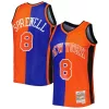 Robusto Comodo Latrell Sprewell New York Knicks Hardwood Classics 1998/99 Split Swingman Jersey Blue/Orange per i Fan Veri