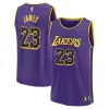 Robusto Comodo Stupendo LeBron James Los Angeles Lakers 2022/23 Fast Break Replica Jersey Statement Edition Purple per i Fan Veri