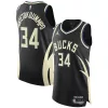 Robusto Delizioso Giannis Antetokounmpo Milwaukee Bucks Jordan Brand Authentic Player Jersey Statement Edition Black per i Fan Veri