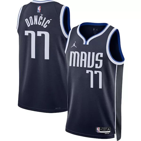 Robusto Gorgeous Luka Dončić Dallas Mavericks Jordan Brand Unisex Swingman Jersey Statement Edition Navy per i Fan Veri
