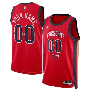 Robusto Gorgeous New Orleans Pelicans Jordan Brand Unisex Swingman Custom Jersey Red Statement Edition per i Fan Veri