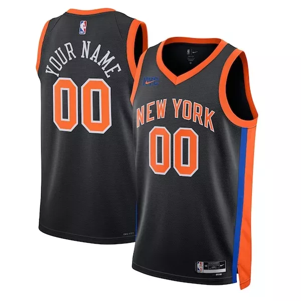 Robusto Meraviglioso New York Knicks Nike Unisex 2022/23 Swingman Custom Jersey City Edition Black per i Fan Veri