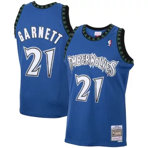 Eccezionale Duraturo Incantevole Kevin Garnett Minnesota Timberwolves 2001/02 Hardwood Classics Swingman Jersey Blue per i Fan Veri