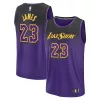 Sofisticato LeBron James Los Angeles Lakers Youth 2024/25 Fast Break Player Jersey City Edition Purple per i Fan Veri