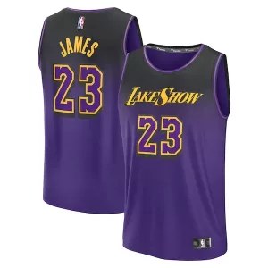 Sofisticato LeBron James Los Angeles Lakers Youth 2024/25 Fast Break Player Jersey City Edition Purple per i Fan Veri