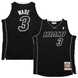 Sofisticato Ottimo Elegante Dwyane Wade Miami Heat 2011/12 Hardwood Classics Authentic Jersey Black per i Fan Veri