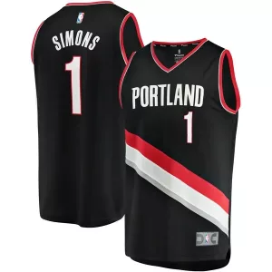 Splendido Anfernee Simons Portland Trail Blazers Youth Fast Break Player Jersey Icon Edition Black per i Fan Veri
