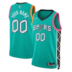 Splendido Duraturo San Antonio Spurs Nike Unisex 2022/23 2022/23 Swingman Custom Jersey City Edition Turquoise per i Fan Veri
