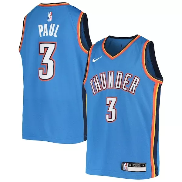 Splendido Fascinante Chris Paul Oklahoma City Thunder Nike Youth Team Swingman Jersey Blue per i Fan Veri