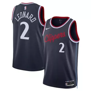 Splendido Kawhi Leonard LA Clippers Nike Unisex 2024/25 Swingman Jersey Navy Icon Edition per i Fan Veri