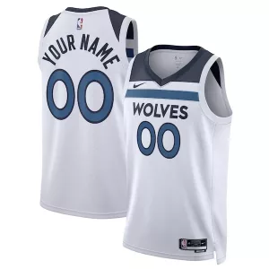 Splendido Minnesota Timberwolves Nike Unisex Swingman Custom Jersey White Association Edition per i Fan Veri