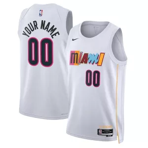 Splendido Moderno Miami Heat Nike Unisex 2022/23 Swingman Custom Jersey City Edition White per i Fan Veri