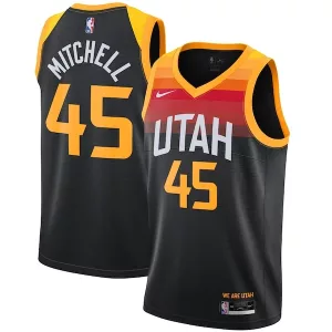 Splendido Pratico Donovan Mitchell Utah Jazz Nike 2021/22 Swingman Player Jersey Black City Edition per i Fan Veri