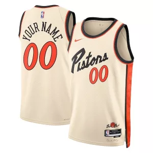 Splendido Resistente Detroit Pistons Nike Unisex 2024/25 Custom Swingman Jersey City Edition White per i Fan Veri