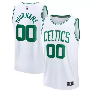 Classico Splendido Fascinante Boston Celtics Fast Break Custom Jersey Association Edition White/Kelly Green/Black per i Fan Veri