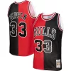 Splendido Robusto Cool Scottie Pippen Chicago Bulls Hardwood Classics 1997/98 Split Swingman Jersey Red/Black per i Fan Veri