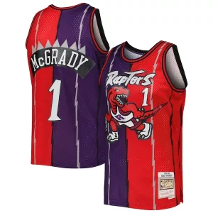 Splendido Stupendo Trendy Tracy McGrady Toronto Raptors Hardwood Classics 1998/99 Split Swingman Jersey Purple/Red per i Fan Veri