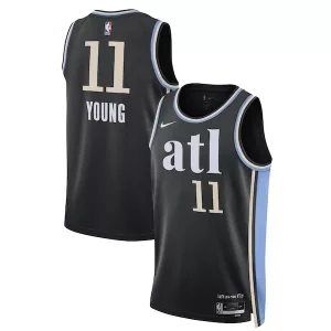 Splendido Trae Young Atlanta Hawks Nike Unisex 2023/24 Swingman Jersey Black City Edition per i Fan Veri