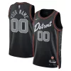 Stupendo Detroit Pistons Nike Unisex 2023/24 Custom Swingman Jersey Black City Edition per i Fan Veri