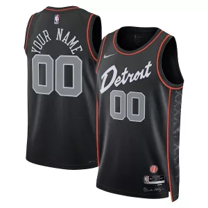 Stupendo Detroit Pistons Nike Unisex 2023/24 Custom Swingman Jersey Black City Edition per i Fan Veri