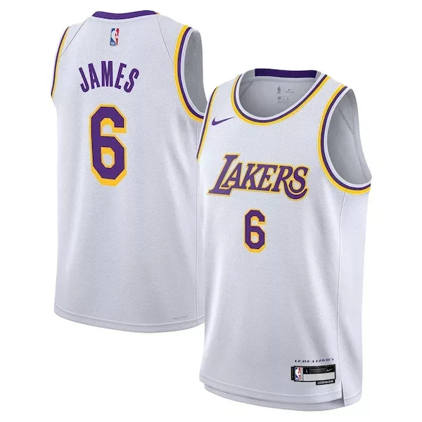 Stupendo Prestigioso LeBron James Los Angeles Lakers Nike Youth Swingman Jersey Association Edition White per i Fan Veri