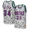 Stupendo Splendido Ray Allen Milwaukee Bucks 2000/01 Swingman Jersey White per i Fan Veri