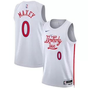 Stupendo Splendido Tyrese Maxey Philadelphia 76ers Nike Unisex 2022/23 Swingman Jersey City Edition White per i Fan Veri