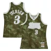 Trendy Allen Iverson Philadelphia 76ers Hardwood Classics 1997/98 Ghost Green Swingman Jersey Camo per i Fan Veri