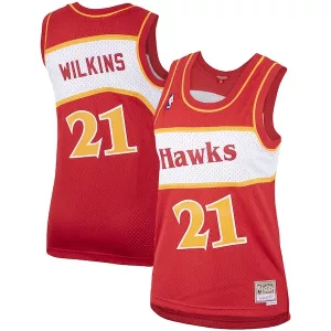Trendy Dominique Wilkins Atlanta Hawks Women's Hardwood Classics Swingman Jersey Red per i Fan Veri
