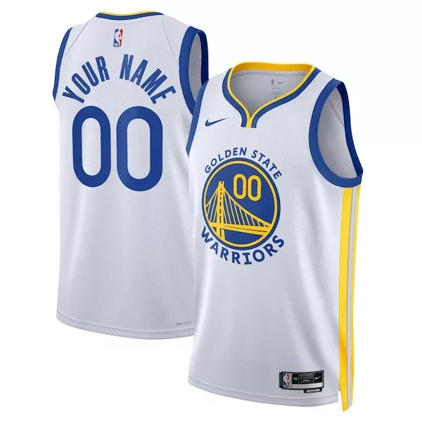 Trendy Golden State Warriors Nike Unisex Swingman Custom Jersey White Association Edition per i Fan Veri