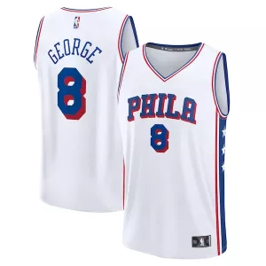 Duraturo Paul George Philadelphia 76ers Youth Fast Break Replica Player Jersey Association Edition White per i Fan Veri