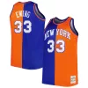 Trendy Patrick Ewing New York Knicks Big & Tall Hardwood Classics 1991/92 Split Swingman Jersey Blue/Orange per i Fan Veri