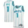 Trendy Pratico LaMelo Ball Charlotte Hornets Jordan Brand Unisex Swingman Jersey Association Edition White/Teal per i Fan Veri