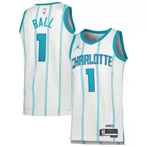 Trendy Pratico LaMelo Ball Charlotte Hornets Jordan Brand Unisex Swingman Jersey Association Edition White/Teal per i Fan Veri