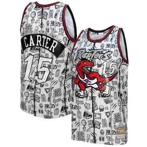 Trendy Raffinato Cool Vince Carter Toronto Raptors 1998/99 Swingman Jersey White per i Fan Veri